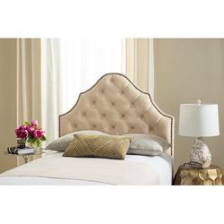 AREBELLE BUCKWHEAT VELVET HEADBOARD BRASS NAIL HEAD (TWIN) - Safavieh MCR4034E-T