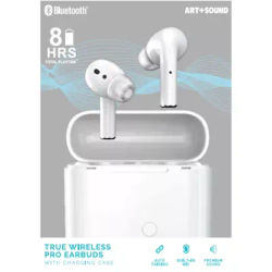 Art + Sound White Wireless Earbuds