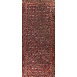 Pre-1900 Antique Turkoman Bashir Persian Wool Area Rug Hand-knotted - 8'7" x 20'2"