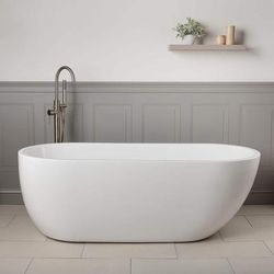 Randolph Morris Mandy 51 Inch Acrylic Contemporary Freestanding Tub - No Faucet Drillings RMA9-MB