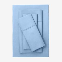 500 Thread Count 4-Piece Sheet Set by BrylaneHome in Blue (Size QUEEN)