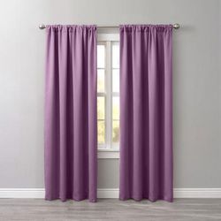 Wide Width BH Studio Room-Darkening Rod-Pocket Panel by BH Studio in Lavender (Size 54" W 95" L) Window Curtain