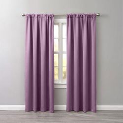 Wide Width BH Studio Room-Darkening Rod-Pocket Panel by BH Studio in Lavender (Size 54" W 63" L) Window Curtain