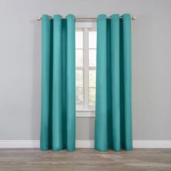 Wide Width BH Studio Microfiber Grommet Panel by BH Studio in Turquoise (Size 50" W 72" L)