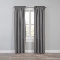 Wide Width BH Studio Microfiber Rod-Pocket Panel by BH Studio in Dark Gray (Size 50" W 84" L)