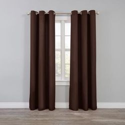 Wide Width BH Studio Microfiber Grommet Panel by BH Studio in Chocolate (Size 50" W 84" L)