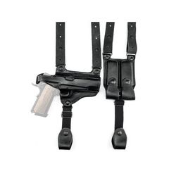 Tagua Gunleather Full Slide Shoulder Holster Black Right Hand SH4-640