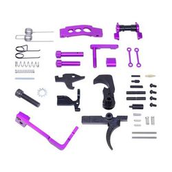 Guntec USA AR-15 Enhanced Lower Parts Kit w/ Upgrades Anodized Purple LPK-ENH-PURPLE