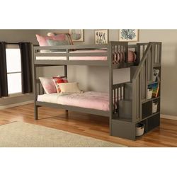 Kelcie Twin - Twin Bunk Bed Dark Gray - Kodiak Furniture KFTTKLCGR6