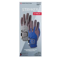 Zero Friction Men's Stryker Golf Glove 2Pk, Grey/Blue, LH - GL20004
