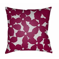 Whitianga 20" Square Modern Pillow plush Light Gray/Red Outdoor Throw Pillow - Boutique Rugs