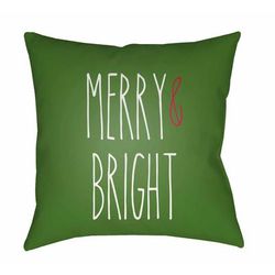 Basud 20" Square Modern Pillow plush Emerald/White Tonal/Natural/Kiwi/Light Gray/Fern Green/Off White/Moss/Onyx Outdoor Throw Pillow - Boutique Rugs