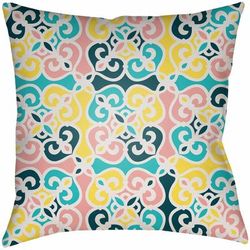 Karakoyunlu 20" Square Traditional Pillow Moroccan Plush Burgundy/Cream/Dark Green/Ink Blue/Orange/Peach/Green/Teal Outdoor Lumbar Pillow - Boutique Rugs