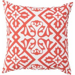 Geyve 18" Square Traditional Pillow plush Blush/Dusty Coral Outdoor Throw Pillow - Boutique Rugs