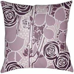 Nattapian 22" Square Traditional Pillow plush Lavender/Lilac/Plum/Mauve Outdoor Throw Pillow - Boutique Rugs