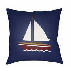 Keroka 20" Square Coastal Pillow plush Ink/White Tonal/Multi Brown/Faded Driftwood/Slate/Onyx/Off White/Marine Blue Outdoor Throw Pillow - Boutique Rugs