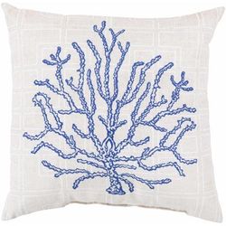 Conversion 18" Square Coastal Pillow plush Light Beige/Navy/White/Peach Outdoor Throw Pillow - Boutique Rugs