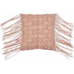 Parksdale 22" Square Pillow plush solid Cotton Dusty Pink Lumbar Pillow - Boutique Rugs