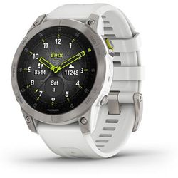 Garmin epix Premium Active Smartwatch, White Titanium