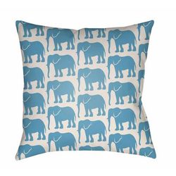 Hilvan 18" Square Modern Pillow plush Natural Blue/Off White/Thatch Blue/Pewter/Dusty Sage/Light Silver/Blue Gray/Beetle Blue/Sky Blue/Ivory Outdoor Lumbar Pillow - Boutique Rugs