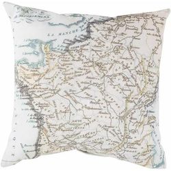 Odicon 26" Square Traditional Pillow plush Light Beige/Light Blue/Light Sage/Olive/Wheat/Peach Outdoor Throw Pillow - Boutique Rugs