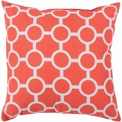 Salapungan 20" Square Traditional Pillow plush Coral/Light Gray Outdoor Throw Pillow - Boutique Rugs