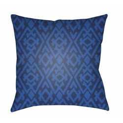 Balya 18" Square Traditional Pillow plush White Tonal/Royal Denim/Steel/Arctic Sky/Thatch Blue/Marine Blue/Off White/Blue/Azure/Slate Blue Outdoor Throw Pillow - Boutique Rugs