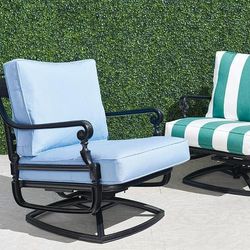 Outdoor Deluxe Deep Seating Cushion Sets - Standard, Resort Stripe Leaf, 26"W x 30"D - Frontgate