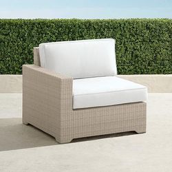 Palermo Modular Seating Collection in Dove Wicker - Left-facing Chair, Standard, Cobalt - Frontgate
