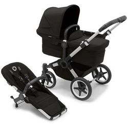 Bugaboo Donkey 5 Mono Complete Single-to-Double Stroller - Aluminum / Midnight Black / Midnight Blac