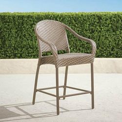 Set of 2 Cafe Counter Stools in Wicker - Golden Bronze Wicker - Frontgate