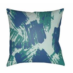 Ruwa 18" Square Modern Pillow plush Blue Outdoor Throw Pillow - Boutique Rugs