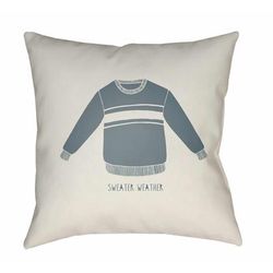 Yafa 18" Square Modern Pillow plush Off White/Slate/Dark Gray/Cloud Gray/Nickel/Light Gray/Pearl/Sterling Gray/Slate Blue Outdoor Throw Pillow - Boutique Rugs