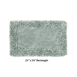 Shaggy Border Bath Rug Mat, 21" X 34" by Better Trends in Sage