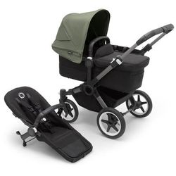 Bugaboo Donkey 5 Mono Complete Single-to-Double Stroller Bundle - Graphite / Midnight Black / Forest
