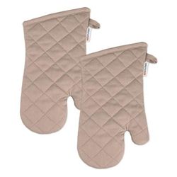 Solid Twill Oven Mitt, Set 2 by Mu Kitchen in Beige