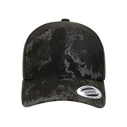 Yupoong 6606VC Classics Veil Camo Retro Trucker Hat in Poseidon Black | Polyester