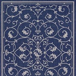 Alice Scroll Indoor/Outdoor Rug - Champagne, 7'6" Round - Frontgate
