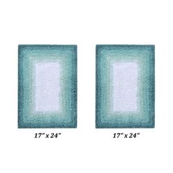 Torrent Bath Mat Rug, (17" X 24" | 17" X 24") by Better Trends in Turquoise