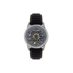 Reign Reign Monterey Skeletonized Leather-Band Watch Grey One Size REIRN6401