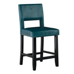 Vernon Counter Stool Agean Blue by Linon Home Décor in Blue