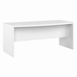 Office by kathy ireland Echo 72W Bow Front Desk in Pure White - Bush Furniture KI60109-03