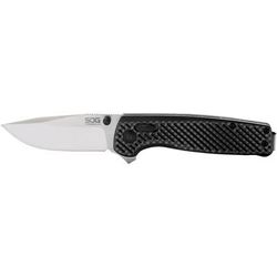 SOG Specialty Knives & Tools Terminus XR Folding Knife 2.95in CPM S35VN Blade Clip Point G10 and Carbon Fiber Handle Silver SOG-TM1025-BX