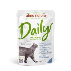 6x70g Cod & Shrimp Almo Nature Daily Pouches Cat Food