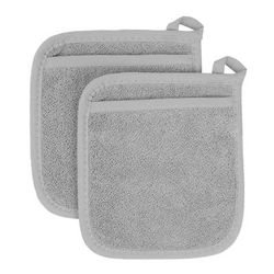 Royale Collection Pot Holder Pocket Mitts, Set Of 2 Pot Holder by RITZ in Titanium