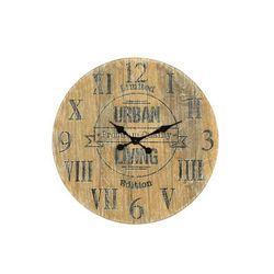 Denton Wood Wall Clock, Beige