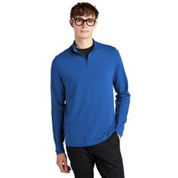 Mercer+Mettle MM3010 Stretch 1/4-Zip Pullover T-Shirt in Blue Note size 2XL | Polyester/Rayon/Spandex