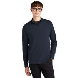 Mercer+Mettle MM3010 Stretch 1/4-Zip Pullover T-Shirt in Night Navy Blue size XL | Polyester/Rayon/Spandex