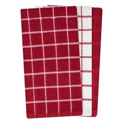 Terry Kitchen Towels, Set Of 3 by RITZ in Paprika