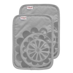 Medallion Silicone Pot Holders, Set Of 2 by T-fal in Gray